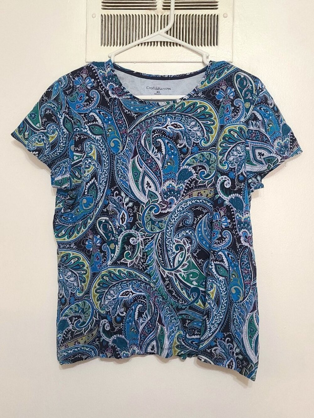 Girl's Paisley Short Sleeve Cotton Top